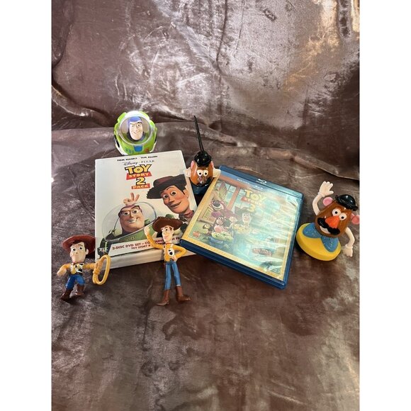Toy Story Blu Ray and DVD LOT WITH TOY STORY TOYS A MUST SEE , STOCKING STUFFERS - Picture 1 of 16